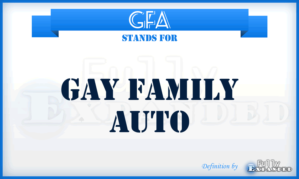 GFA - Gay Family Auto
