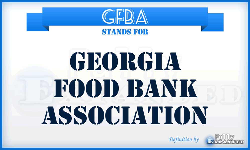 GFBA - Georgia Food Bank Association