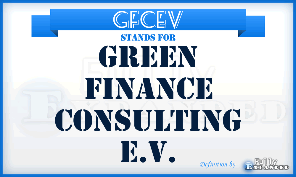 GFCEV - Green Finance Consulting E.V.