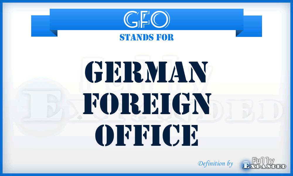 GFO - German Foreign Office