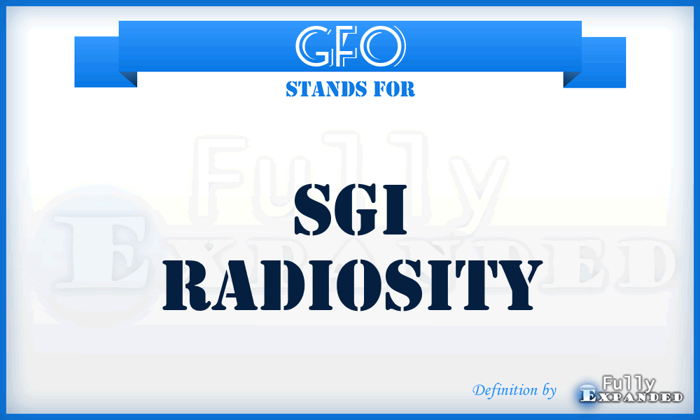 GFO - SGI Radiosity