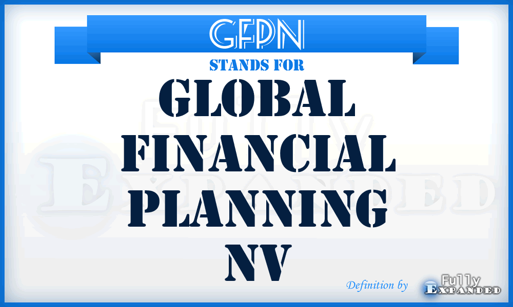 GFPN - Global Financial Planning Nv
