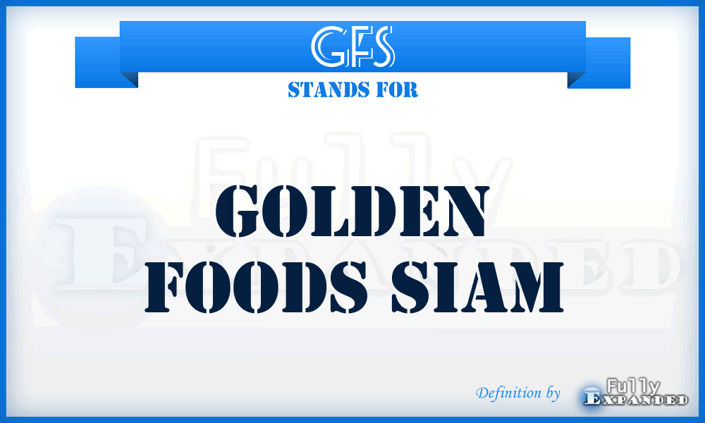 GFS - Golden Foods Siam