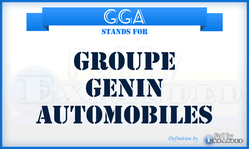 GGA - Groupe Genin Automobiles