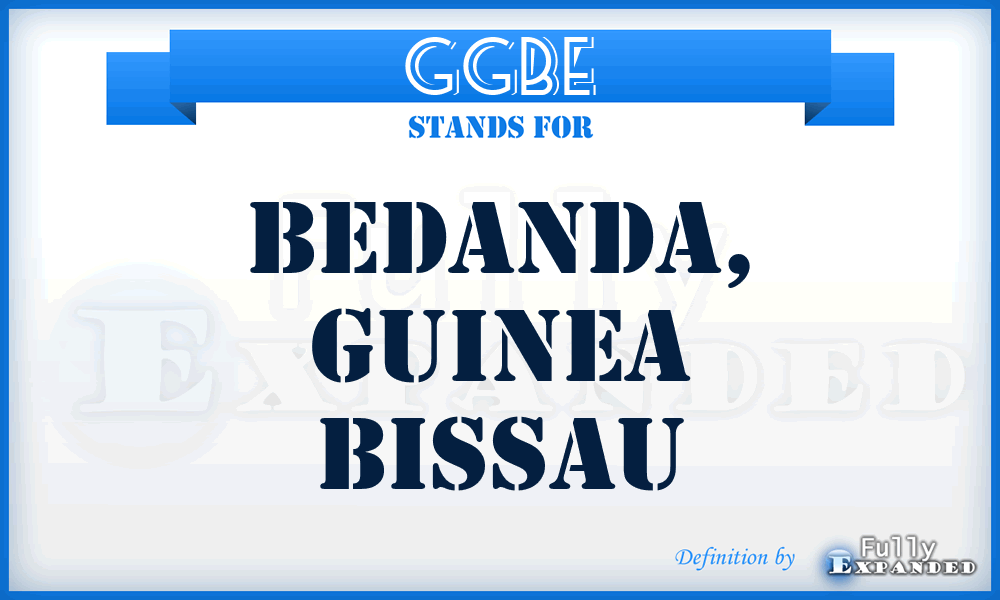 GGBE - Bedanda, Guinea Bissau
