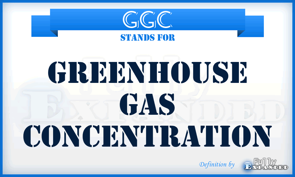 GGC - Greenhouse Gas Concentration