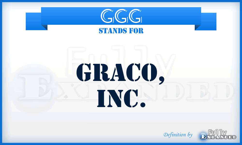 GGG - Graco, Inc.