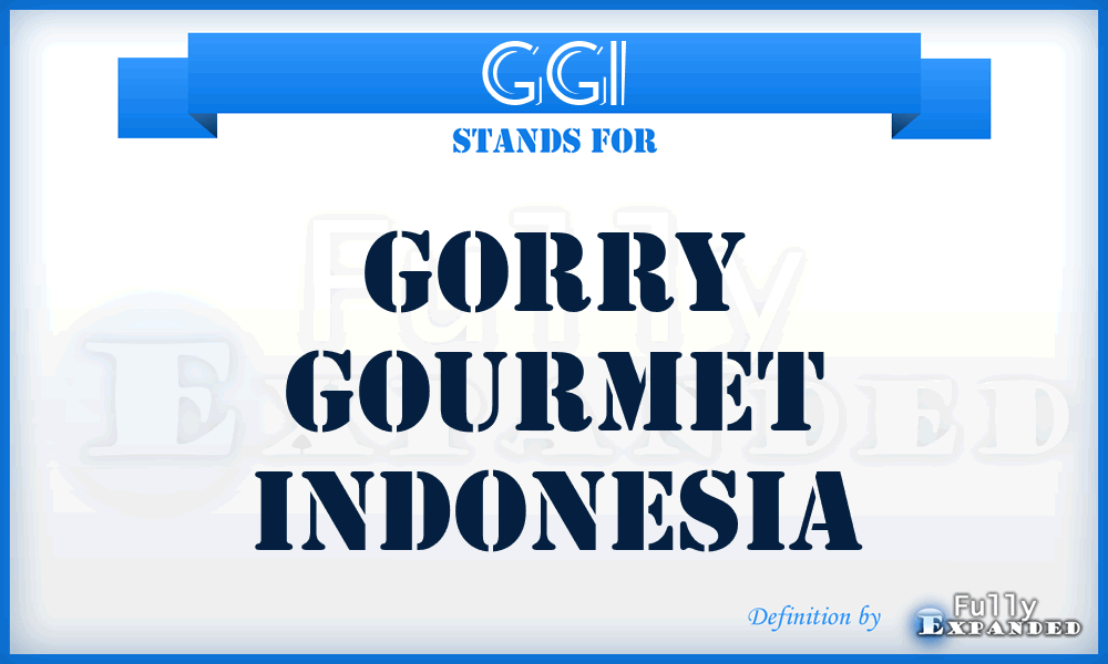 GGI - Gorry Gourmet Indonesia