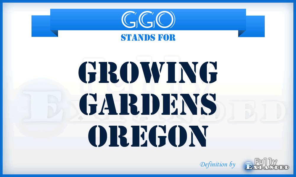 GGO - Growing Gardens Oregon