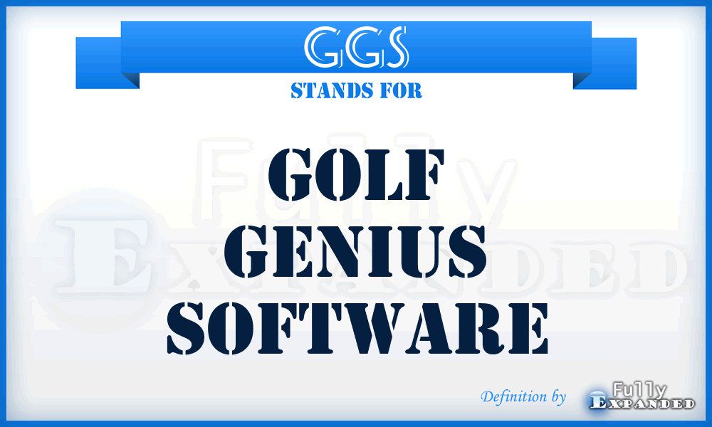 GGS - Golf Genius Software