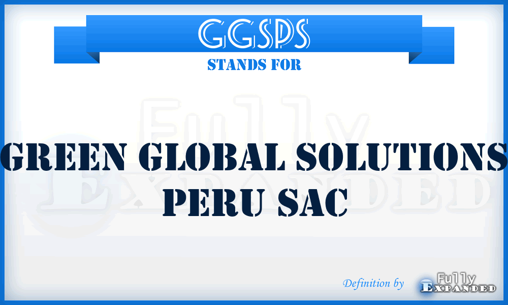 GGSPS - Green Global Solutions Peru Sac