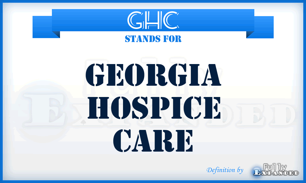 GHC - Georgia Hospice Care