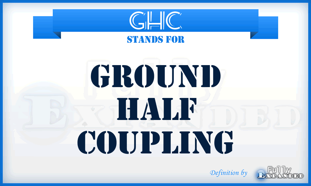 GHC - Ground Half Coupling