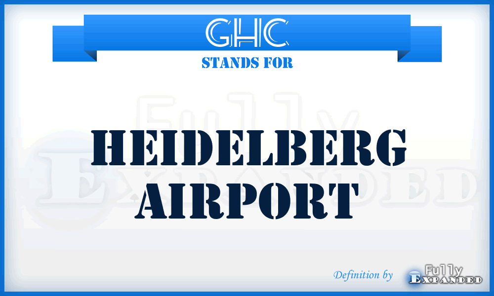 GHC - Heidelberg airport