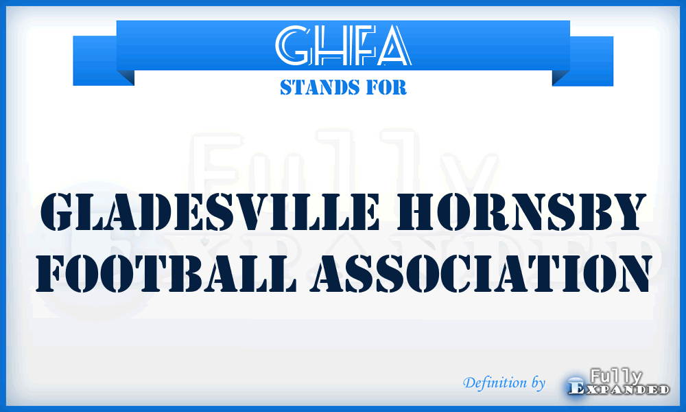 GHFA - Gladesville Hornsby Football Association