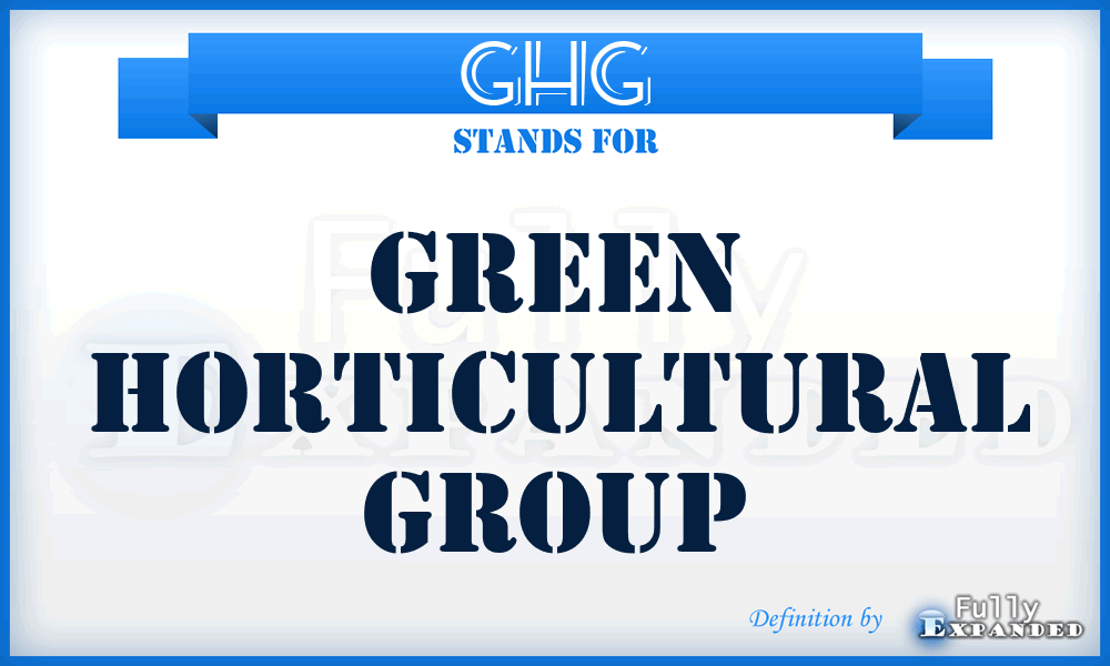 GHG - Green Horticultural Group