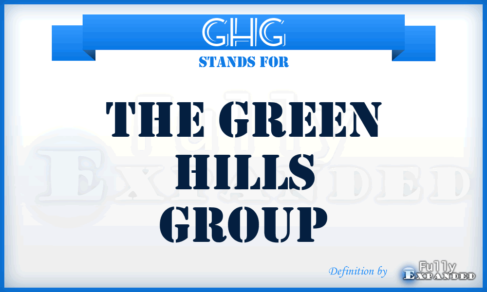 GHG - The Green Hills Group