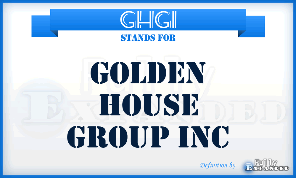 GHGI - Golden House Group Inc