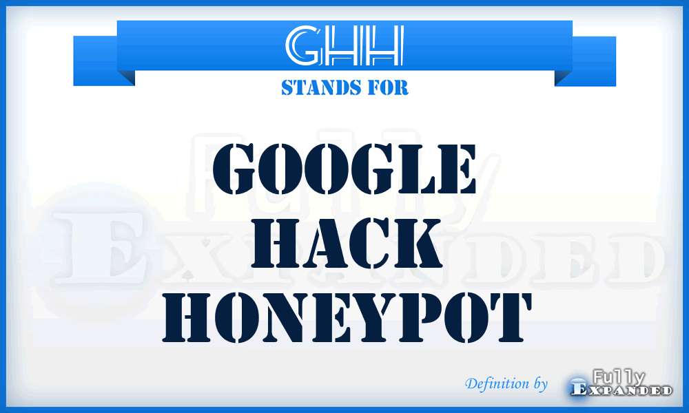 GHH - Google Hack Honeypot
