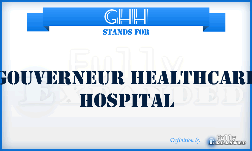 GHH - Gouverneur Healthcare Hospital