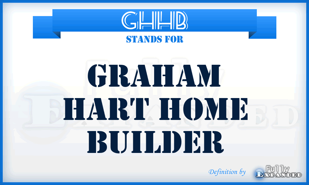 GHHB - Graham Hart Home Builder