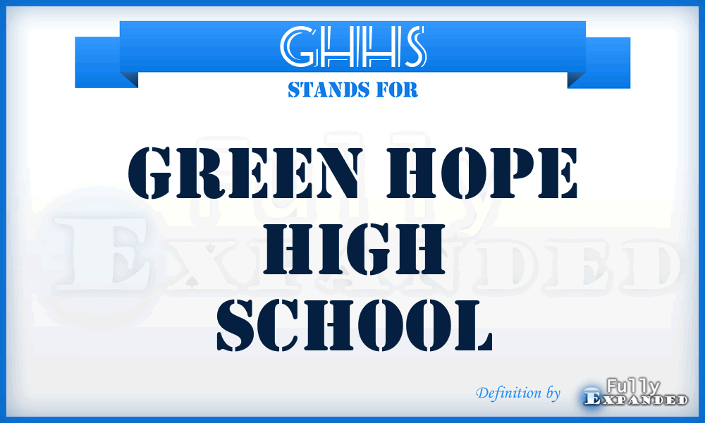 GHHS - Green Hope High School