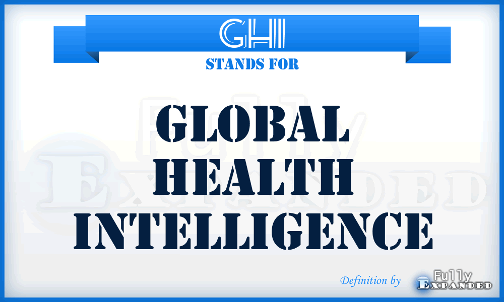 GHI - Global Health Intelligence