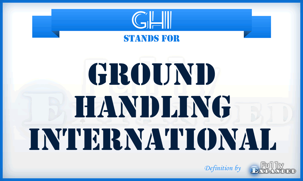 GHI - Ground Handling International