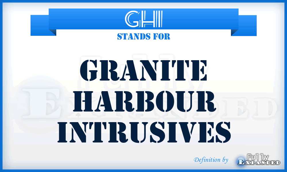 GHI - Granite Harbour Intrusives