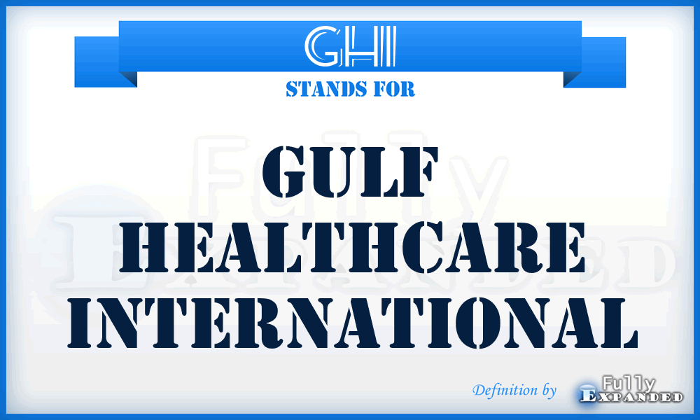 GHI - Gulf Healthcare International