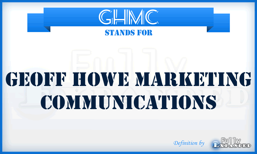 GHMC - Geoff Howe Marketing Communications