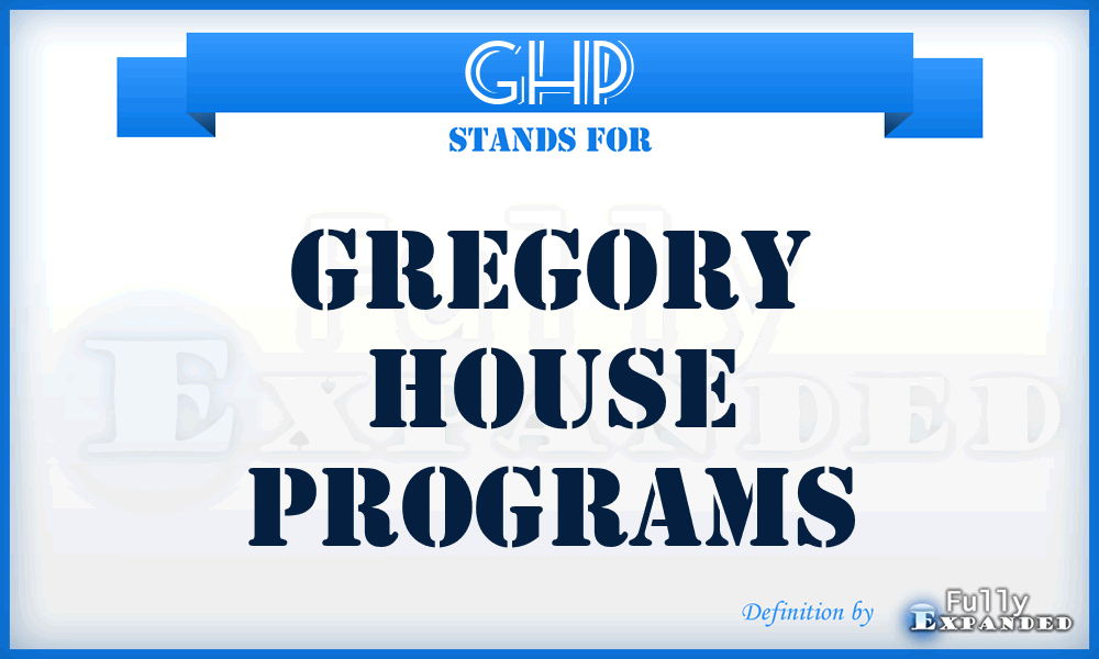 GHP - Gregory House Programs