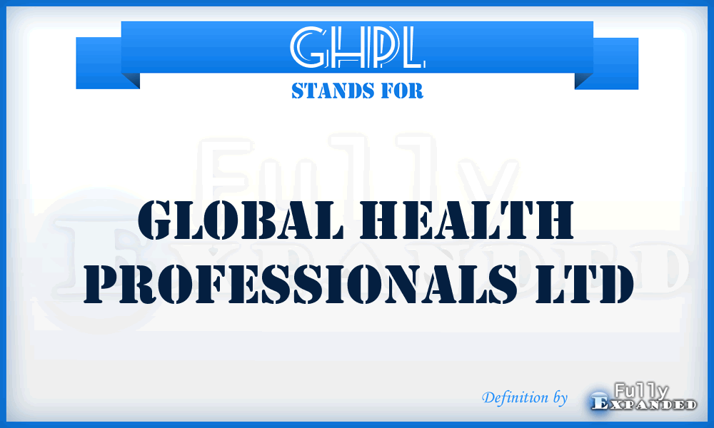 GHPL - Global Health Professionals Ltd