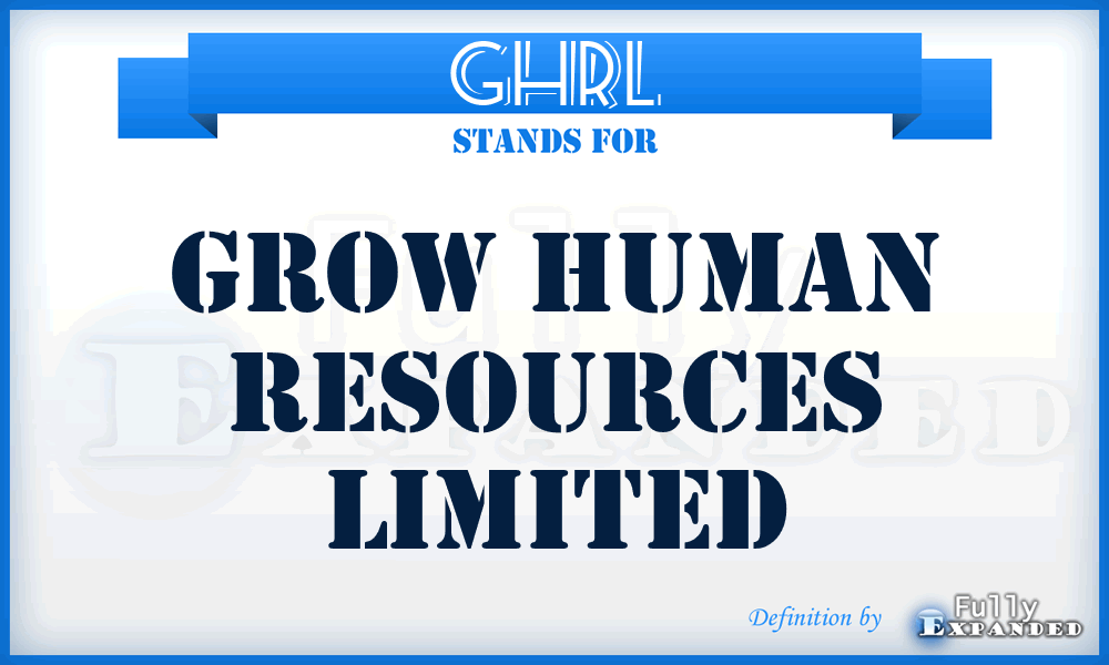 GHRL - Grow Human Resources Limited