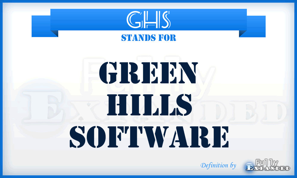 GHS - Green Hills Software