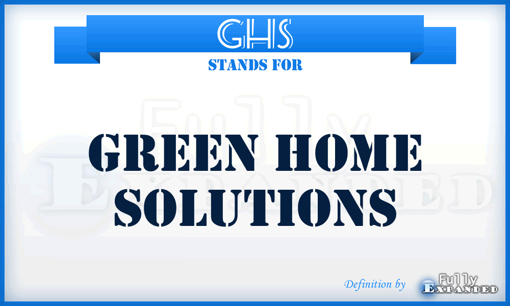 GHS - Green Home Solutions