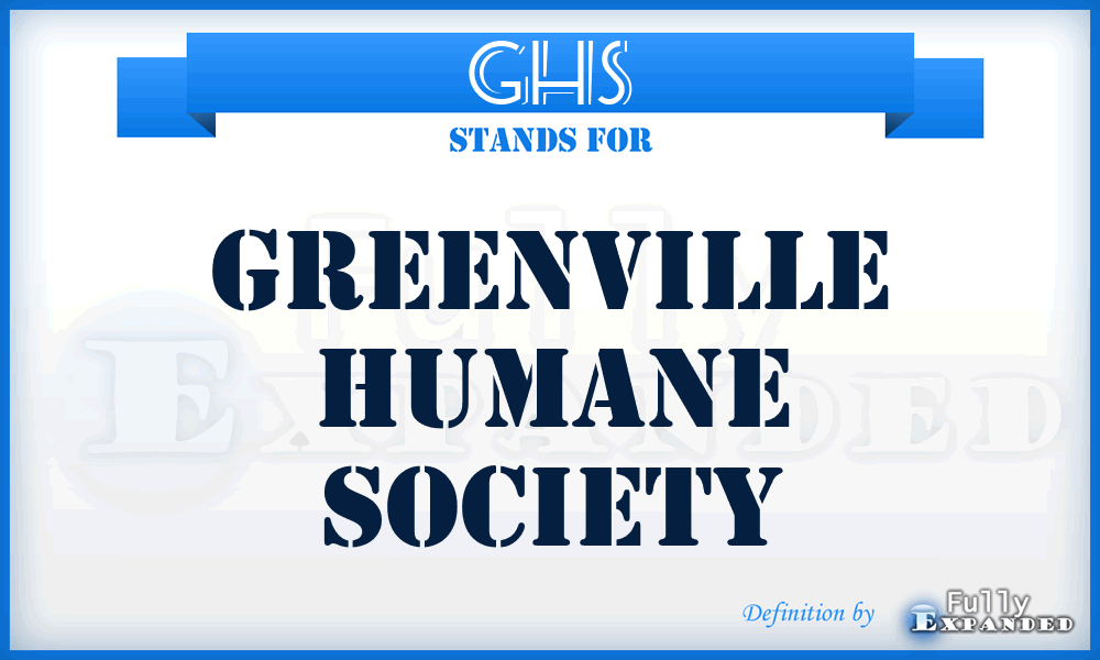 GHS - Greenville Humane Society