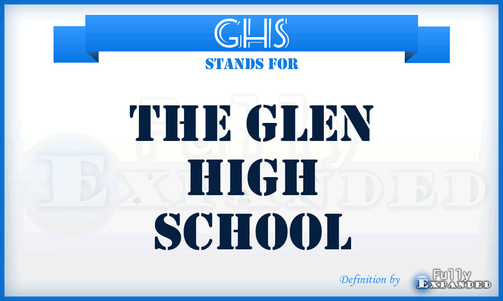 GHS - The Glen High School