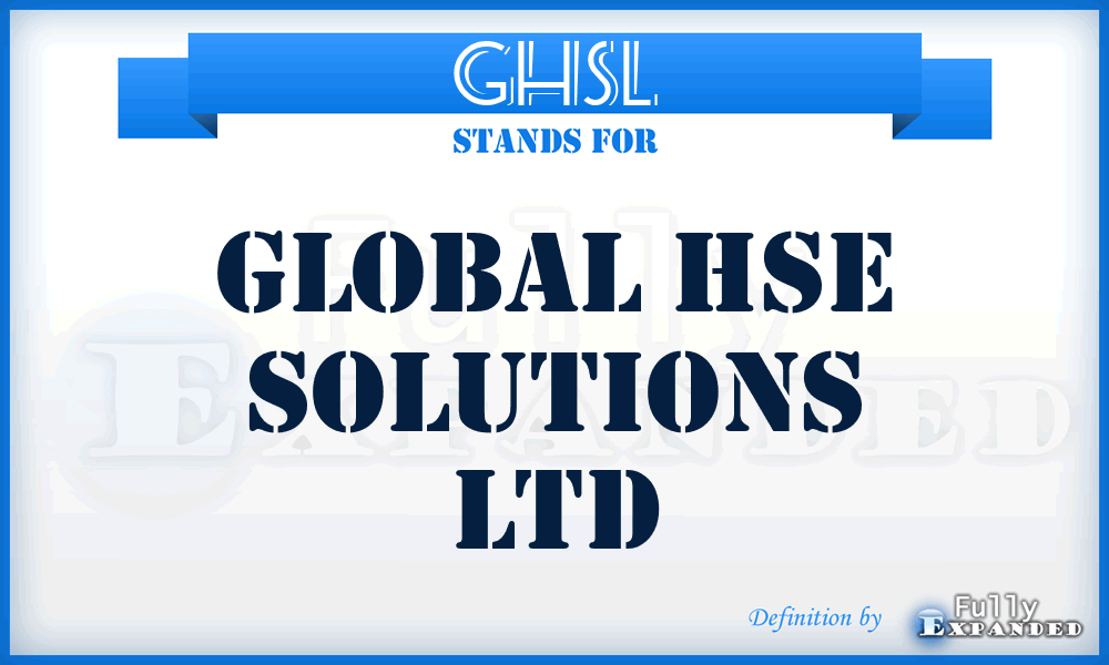 GHSL - Global Hse Solutions Ltd