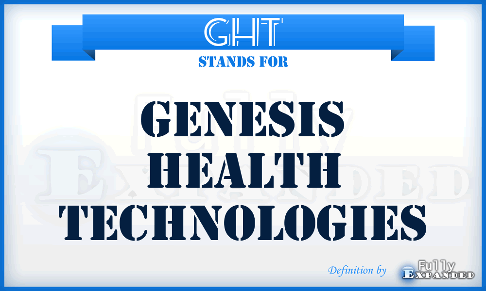 GHT - Genesis Health Technologies