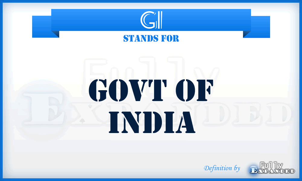 GI - Govt of India