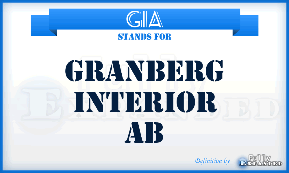 GIA - Granberg Interior Ab