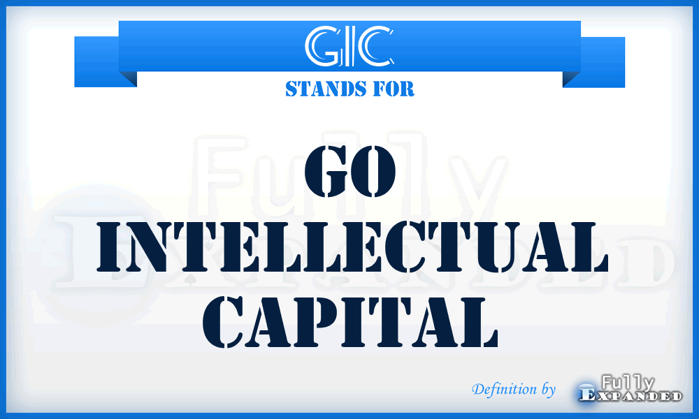 GIC - Go Intellectual Capital