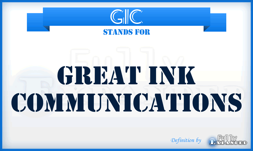 GIC - Great Ink Communications
