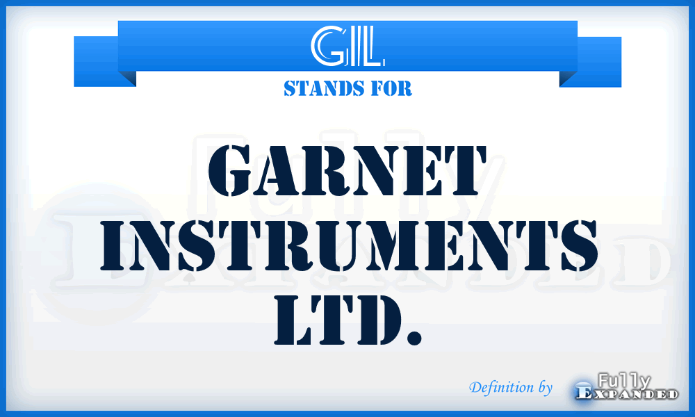 GIL - Garnet Instruments Ltd.