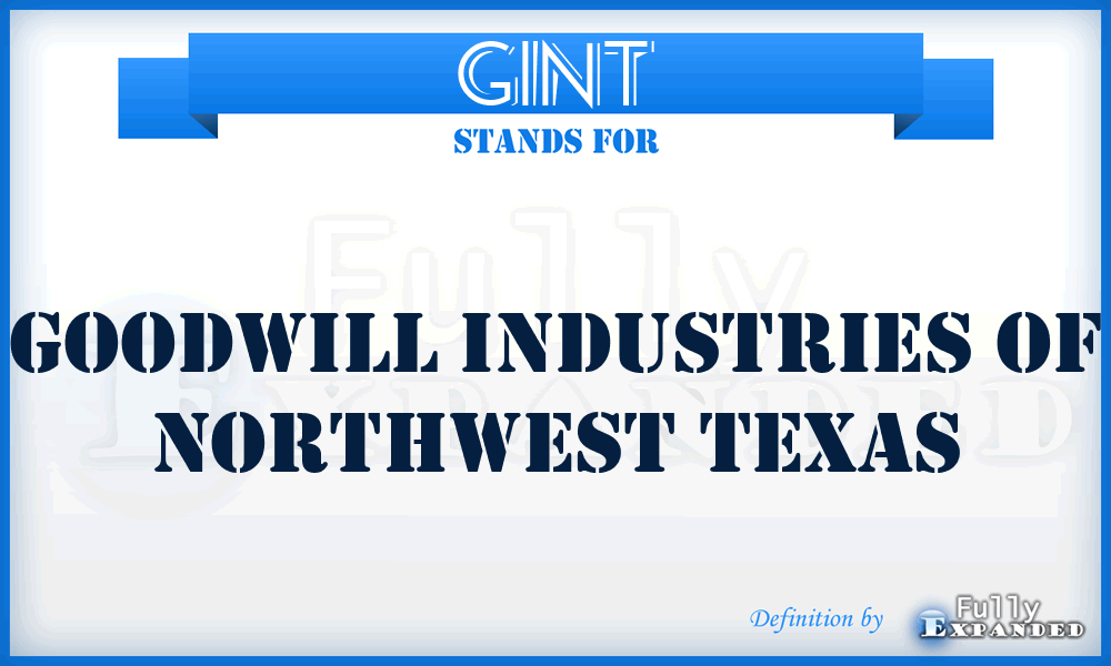 GINT - Goodwill Industries of Northwest Texas