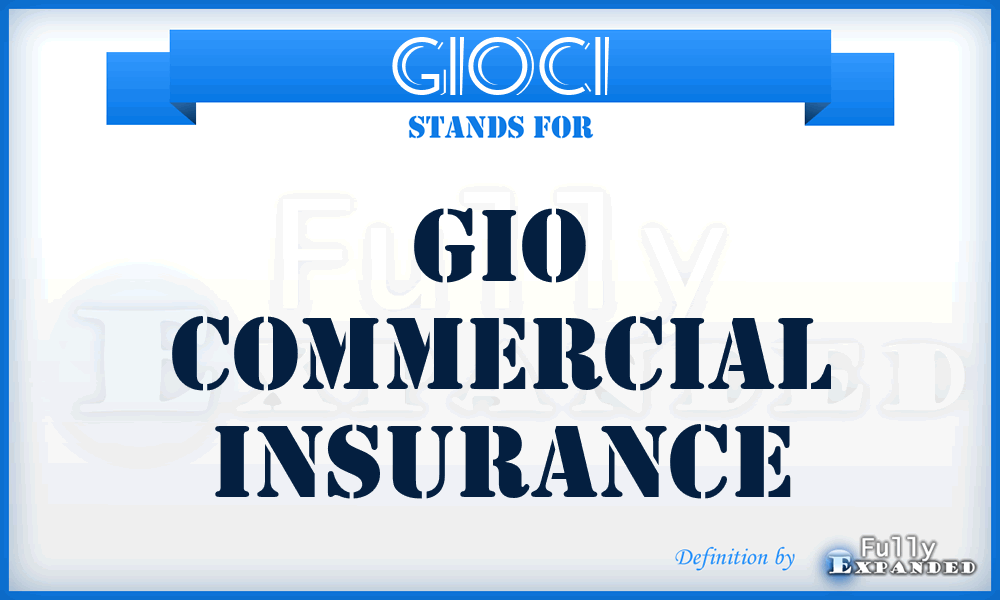 GIOCI - GIO Commercial Insurance