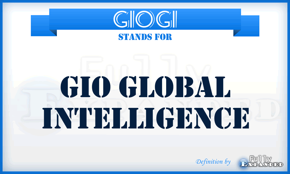 GIOGI - GIO Global Intelligence