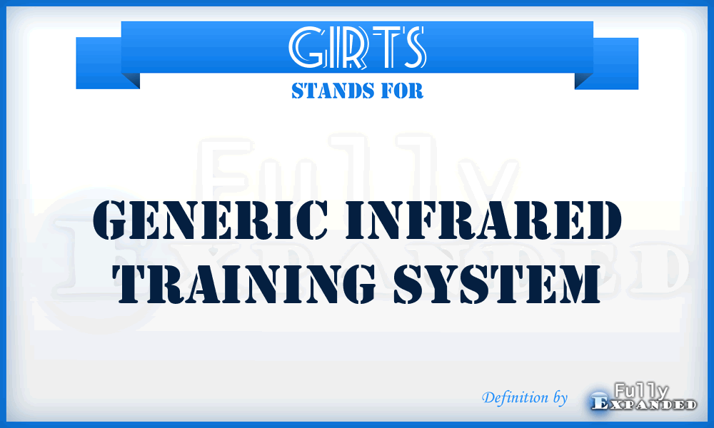 GIRTS - generic infrared training system