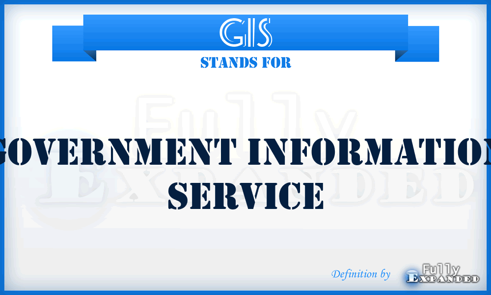 GIS - Government Information Service